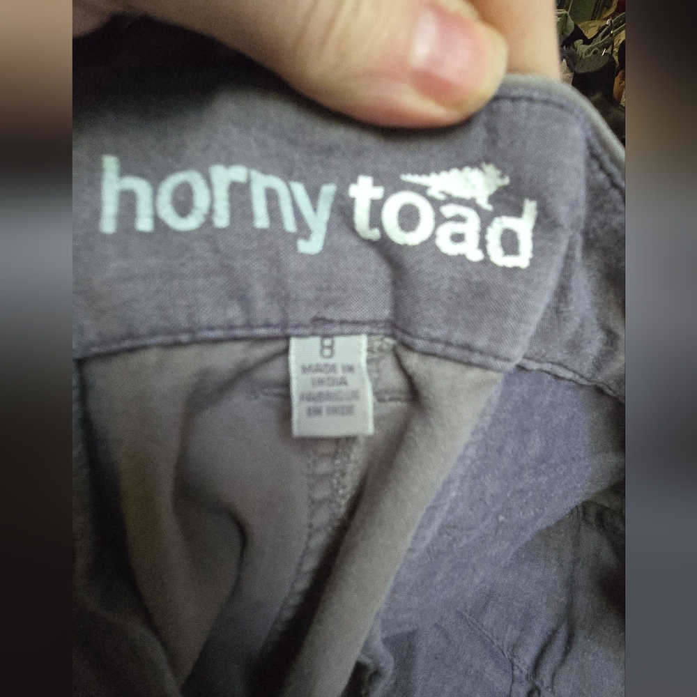 Horny Toad Gray/green Straight Leg Chino Pants Sz8 - Picture 9 of 11